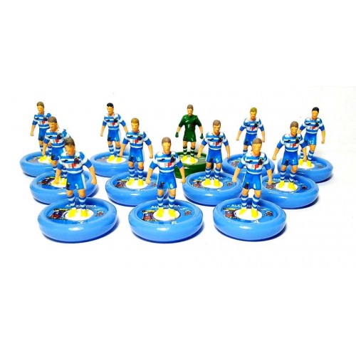 Subbuteo Andrew Table Soccer Alexandra Blue kit on WSB Professional bases